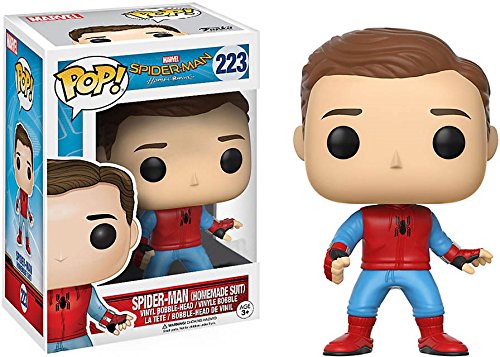 Funko POP Spider-Man Homecoming Walmart Exclusive Spider-Man Homemade Suit Unmasked #223