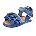 Weixinbuy Newborn Infant Toddler Girls Wrinkles Antislip Crib Shoes Sandals,Blue,6-12 Months