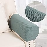 Larvinhom Armrest Covers Anti-Slip Waterproof Furniture Protector Armchair Slipcovers for Recliner Sofa Set of 2ï¼ˆSageï¼‰