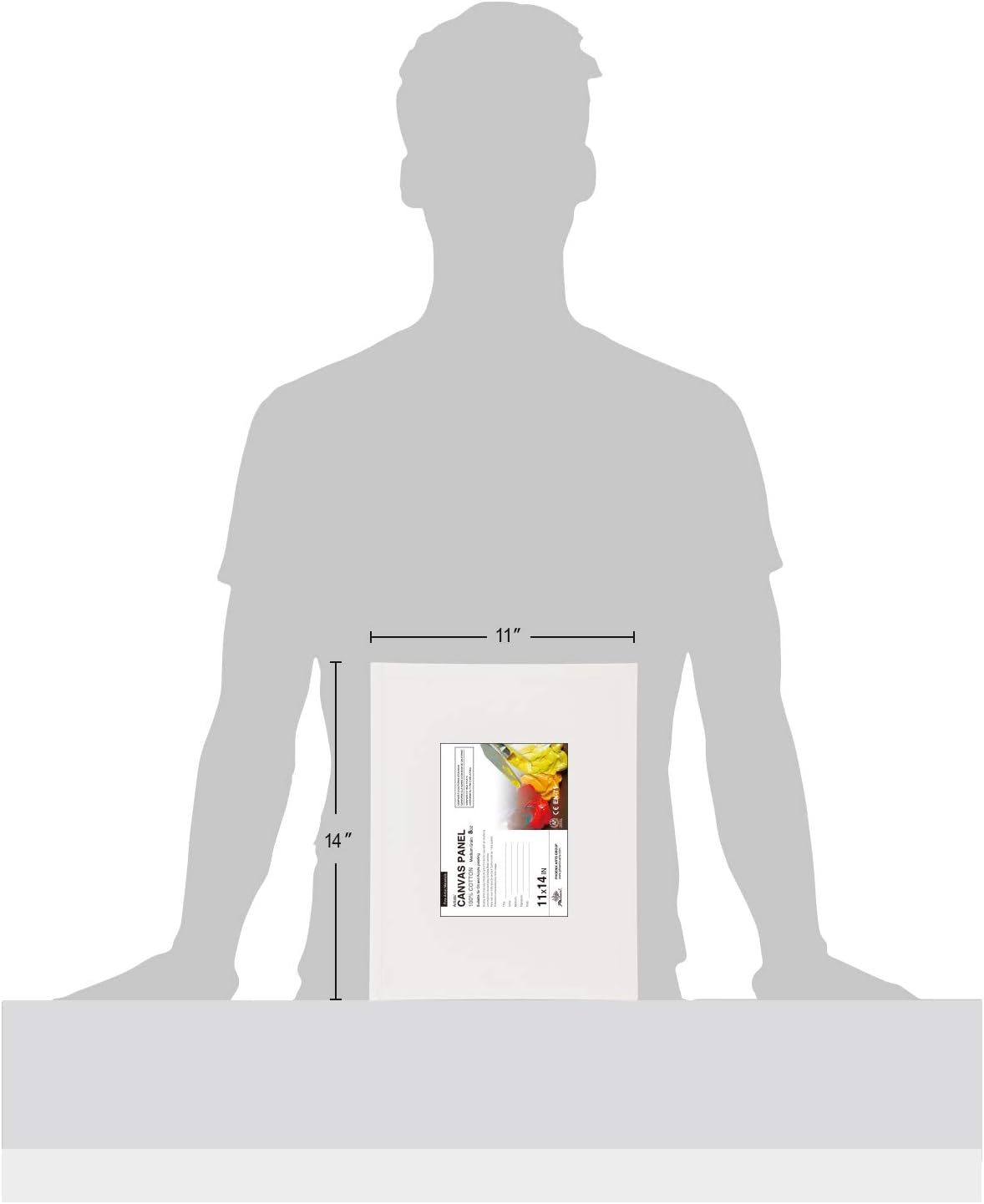 PHOENIX Artist Painting Canvas Panels - 11x14 Inch / 12 Pack - Triple Primed Cotton Canvas Boards for Oil & Acrylic Painting