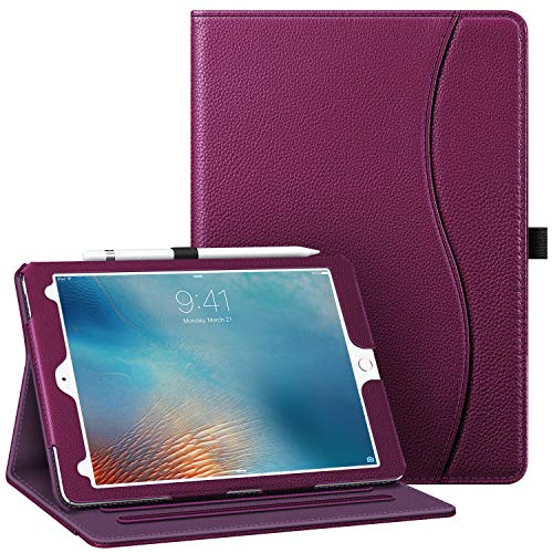 Fintie Case for iPad Pro 9.7 Inch 2016 Release Tablet- [Corner Protection] Multi-Angle Viewing Folio Smart Stand Back Cover with Pocket, Pencil Holder, Auto Wake/Sleep, Purple