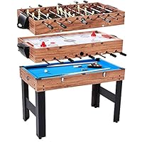 Lancaster 3 in 1 Pool Billiard, Slide Hockey, Foosball Combo Arcade Game Table