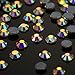 WILLBOND 1440 Pack 4 mm Hot Fix AB Crystals Flatback Hotfix Rhinestones Round Gems Glass Stones (4 MM, Crystal AB)