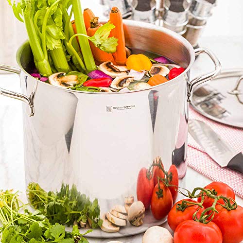 Met Lux 13.5 Quart Stock Pot, 1 Induction Ready Gumbo Pot With