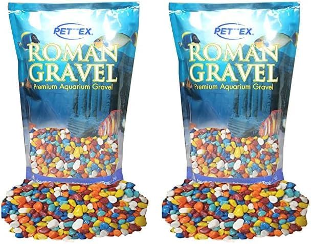 Pettex Aquatic Roman Gravel Rainbow Pebbles 2 Kg Pack of 2