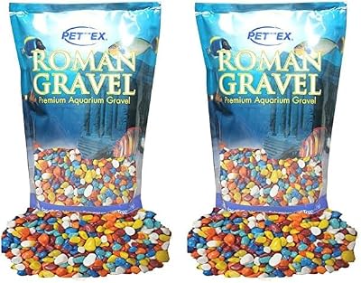Pettex Aquatic Roman Gravel Rainbow Pebbles 2 Kg Pack of 2