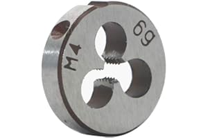LINGGAN HSS 4mm X 0.7 Metric Right Hand Round Die, Machine Thread Die M4 X 0.7mm Pitch for Mold Machining, Alloy Steel, It Can Process Steel, Cast Iron, Copper And Aluminum.