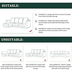 CHUN YI Stretch Sectional Couch Covers Soft L