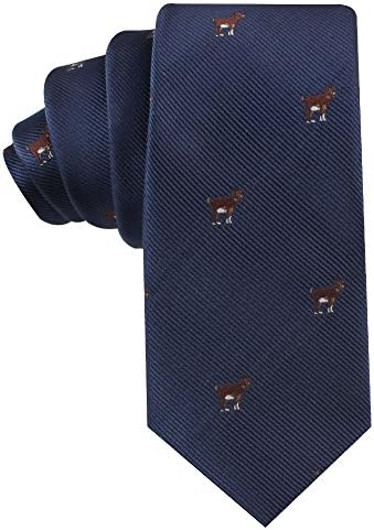 AUSCUFFLINKS Animal Ties | Woven Skinny Neckties | Groomsmen Wedding Ties | Work Ties for Him