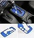 Trim Gear Frame Cover Gear Shift Box Cover for Jeep Wrangler 2012-2018 JK JKU Sport Sahara Freedom Rubicon Unlimited Gear Shift Panel Cover Trim Interior Decoration Accessories Aluminum (Blue)