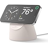 elago MS1 Charging Stand Compatible with MagSafe Charger - Premium Silicone Stand Compatible with iPhone 17/16/15/14/13/12 Series, Designed for iOS Standby Mode [Stone] [Charging Cable Not Included]