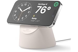 elago MS1 Charging Stand Compatible with MagSafe Charger - Premium Silicone Stand Compatible with iPhone 17/16/15/14/13/12 Series, Designed for iOS Standby Mode [Stone] [Charging Cable Not Included]