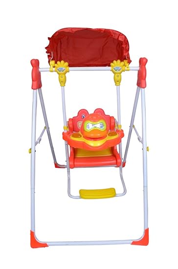 Ehomekart Red Daizy Musical Garden Swing for Kids