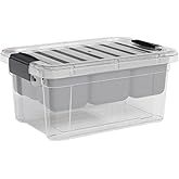 Superio Storage Container Organizing Bin with Removable Tray Plastic Tools, Sewing, Crafts Box, 11 Qt.