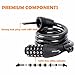 Sportneer Bike Lock Cable, 5-Digit Resettable Number Combination 4-Feet Bicycle Cable Lock