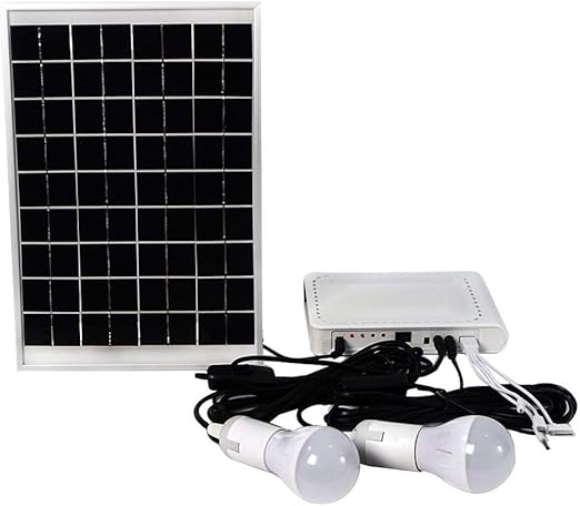 Eco Worthy 10w Solar Panel System Lights Kit Portable Home Solar Lights Outdoor Solar Powered Charger Wswitch 2 Led Bulbs With Usb Charger
