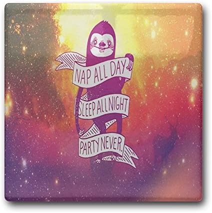 Linpark Cute Sloth Square Drink Coaster Holder Cup Mats Ceramics 11cm