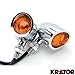 2pcs Chrome Heavy Duty Motorcycle Turn Signals Bulb Indicators Blinkers Lights