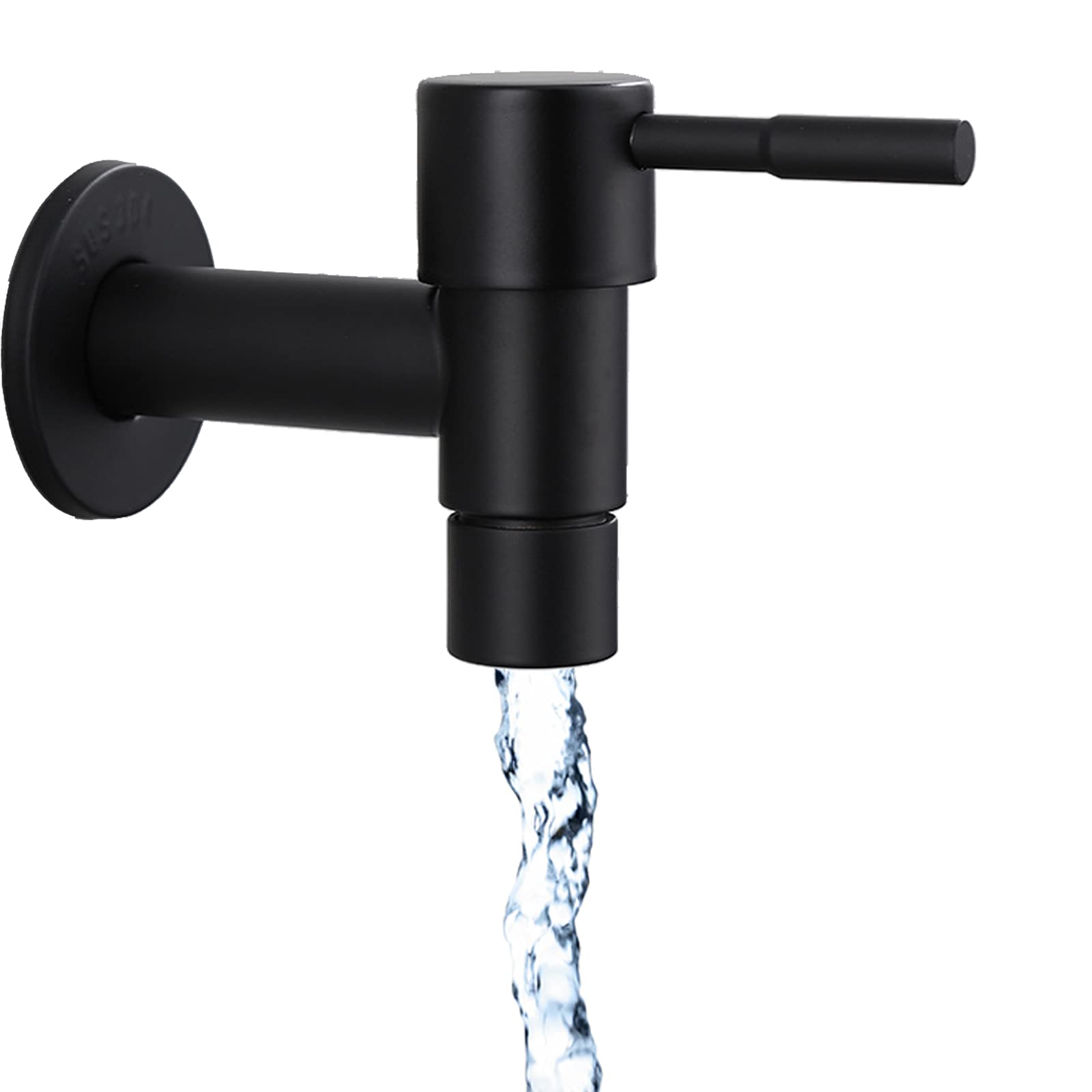Kitchen Sink Faucet Bathroom Stainless Steel Black Faucet Mop Pool Water Tap 304 Stainless Steel Mixer Tap Outdoor Garden Faucet Metal Water Tap Basin Mixer Tap for Face Washing, Gargle and Eye