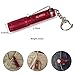 GLAREE E03 Keychain Flashlight, CREE LED 150 Lumens Mini Torch AAA Battery EDC Pocket Penlight Portable Emergency Light, Red