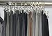 Mawa by Reston Lloyd Non-Slip Space-Saving Clothes Hanger For Pants & Skirts with Two Non-Slip Clips, Style K/30D, 12-Inch, Set of 10, Black