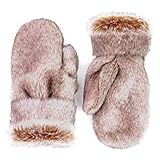 Futrzane Winter Gloves Mittens Faux Rabbit Fur High Quality For Women Men