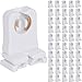 Non-shunted Turn Type T8 Lamp Holder JACKYLED 50-Pack UL Socket Tombstone for LED Fluorescent Tube Replacements Medium Bi-pin Socket for Programmed Start Ballasts primary