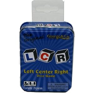 LCR® Left Center Right™ Dice Game – Blue Tin