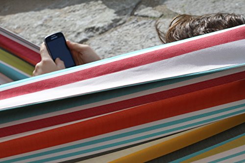 Vivere Doppel Polyester Hängematte mit Hängemattengestell 250 cm, Ciao – Bild 4