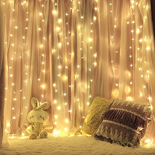 M-better led window curtain lights, 144 led, 13ft x 2ft…