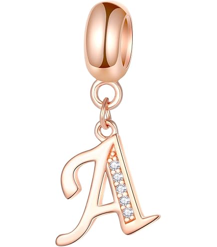 A-Z Initial Charms For Bracelets - 925 Sterling Silver Letter Pendants Jewelry Making