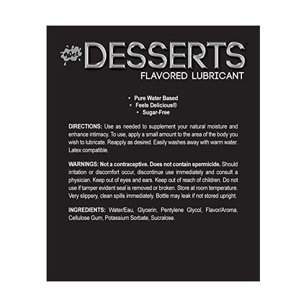 Wet Desserts Frosted Cupcake Flavored Tasty Lube 3 Fl Oz, Premium