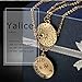Yalice Layered Coin Necklace Chain Gold Pendant Necklaces Vintage Disc Necklace Jewelry for Women and Girls