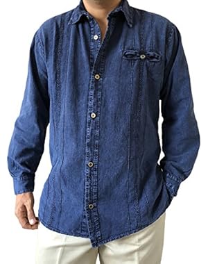 Cotton White Long-Sleeve Button Loop Closure Pocket Organic Embroidered Button Down Shirt