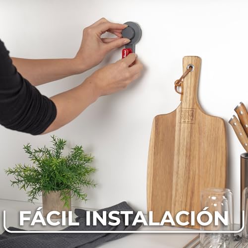Juego de 3 ganchos adhesivos – Ganchos autoadhesivos y fuertes hasta 3 kg – Gancho de pared versátil autoadhesivo para baño, cocina y hogar – Fácil instalación sin taladrar