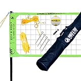 Park & Sun Sports Tournament Flex Outdoor Volleyball Net Set, Green (Open Box)
