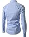 Beninos Men's Casual Long Sleeve Plaid Slim Fit Dress Shirts (5039 Light Blue,M)