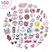Cool Vsco Stickers for Water Bottles, Big 100Pcs Sticker Pack for Laptop Hydro Flask Luggage, Trendy Aesthetic Pink Cute Waterproof Vinyl Stickers for Teens Girls Adults