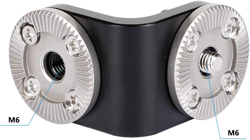 CAMVATE Dual Rosettes Extension Mount Vertical Type With Central M6 Thread (Black Knob) - Image 4
