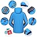 GIVBRO Waterproof Jacket Rain Coats for Women Outdoor Hooded Softshell Camping Hiking Mountaineer Travel Windproof Jackets (Blue .M)