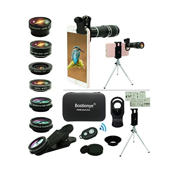 Cell Phone Camera Lens Kit,11 in 1 Universal 20x Telephoto Lens,0