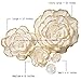 Handcrafted Flowers,Crepe Paper Flowers,Large Paper Flowers,For Baby Nursery Home Decor,Baby Shower,Nursery Wall,Wedding Backdrop,Wall Decor，Archway Decor(Gold flash Powder Edge Flowers Set of 5