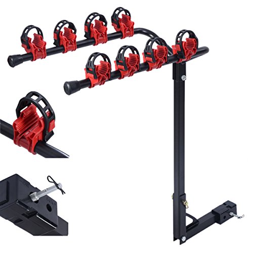 4 Bicycle Bike Rack Carrier 1-1.4" & 2" Bicycle Hitch Mount Carrier Car Truck AUT Swing Away