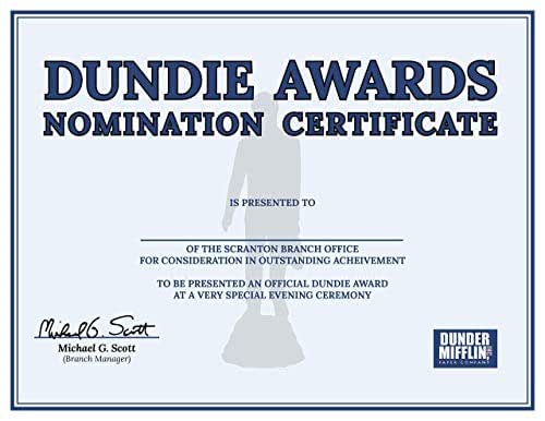 Amazon.com: Michael Scott Poster Award - Dundie Awards Certificate ...