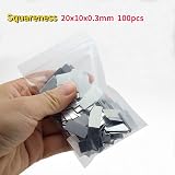RAMBEX 100PCS Ultra-thin Iron Sheet 0.3mm 0.5mm 1.0mm Rectangular Plates for view 2