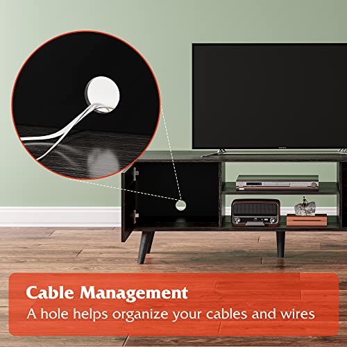 WLIVE Modern TV Stand for 55 60 inch TV, Entertainment Center TV