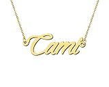 Aoloshow 18k Gold Plated Cami Name Necklace Womens