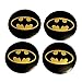 INCART Car Wheel Hub Centre Cover Stickers Original Car Tire Pack Mark Sticker Paster Fashion Style Cool Batman Black Φ5.6cm 4Pcs/set