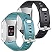 Tobfit Compatible with Fitbit Ionic Bands, Soft TPU Sport Arm Wristband Accessories for Women Men, Large, Black, Slate