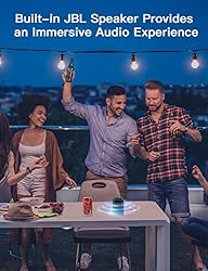 NexiGo Smart WiFi Mini Portable Projector, 4K